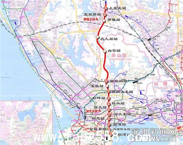 从深圳湾口岸到公明 地铁13号线预计2023年通车